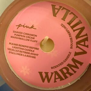 VS Pink Warm Vanilla candle